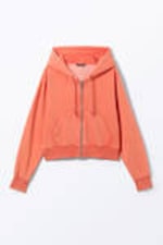 Washed Orange - Cropped Zip Hoodie - 3