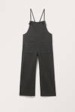 Black - Tie Denim Dungarees - 3