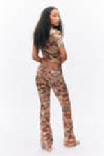 Pink - Leopard-Paisley Pattern - Soft Printed Short-Sleeved T-shirt - 2