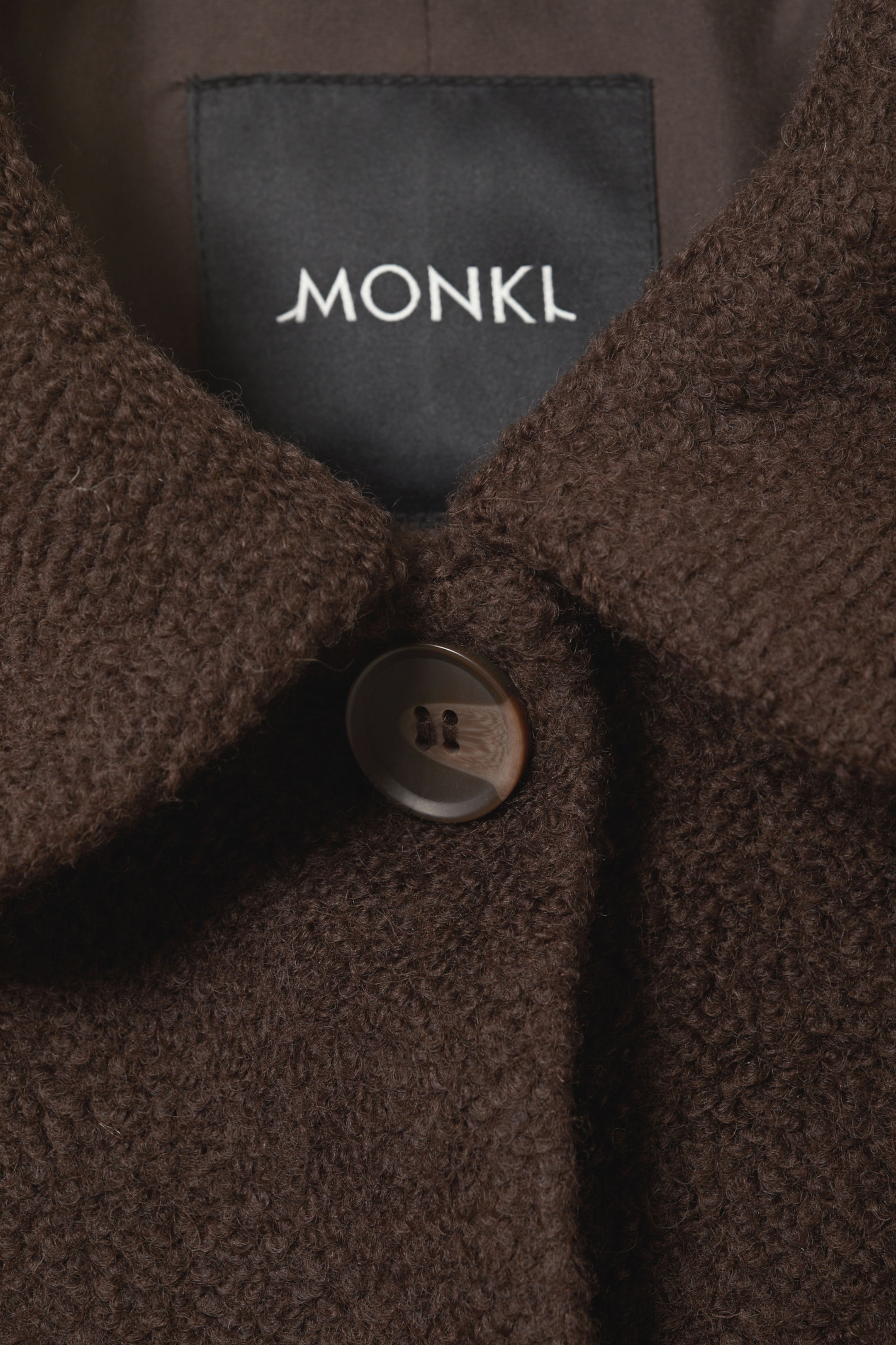 Dark Brown - Single-breasted Wool Blend Jacket - 5