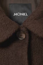 Dark Brown - Single-breasted Wool Blend Jacket - 5