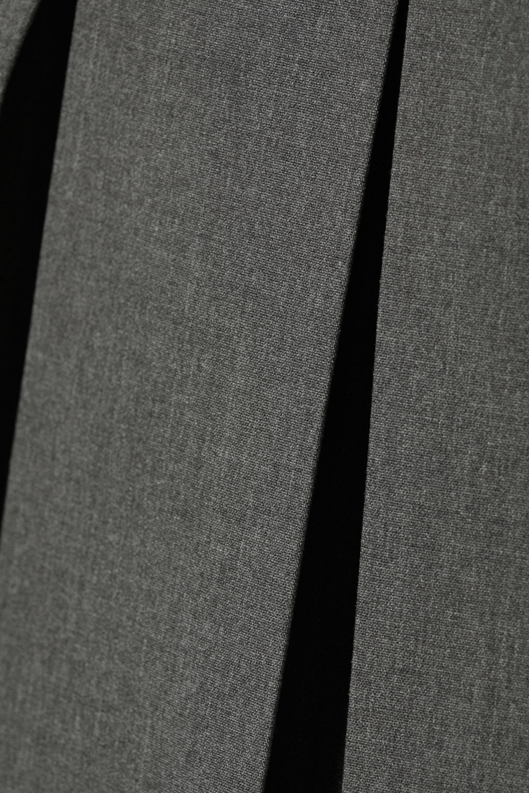 Dark Grey - Low Pleated Mini Skirt - 5