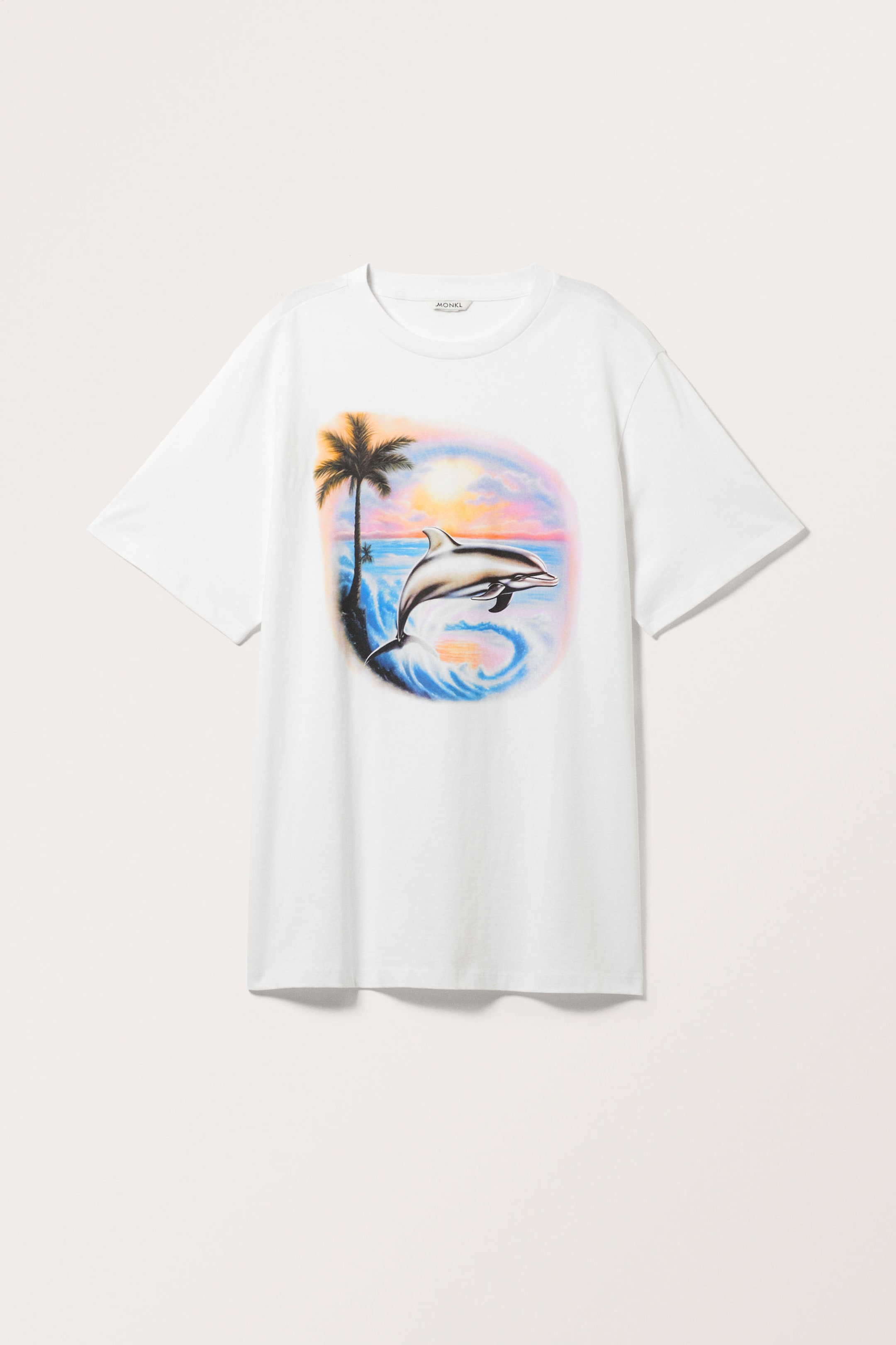 Tropical Dolphin - Oversized Throw-on T-shirt - 0