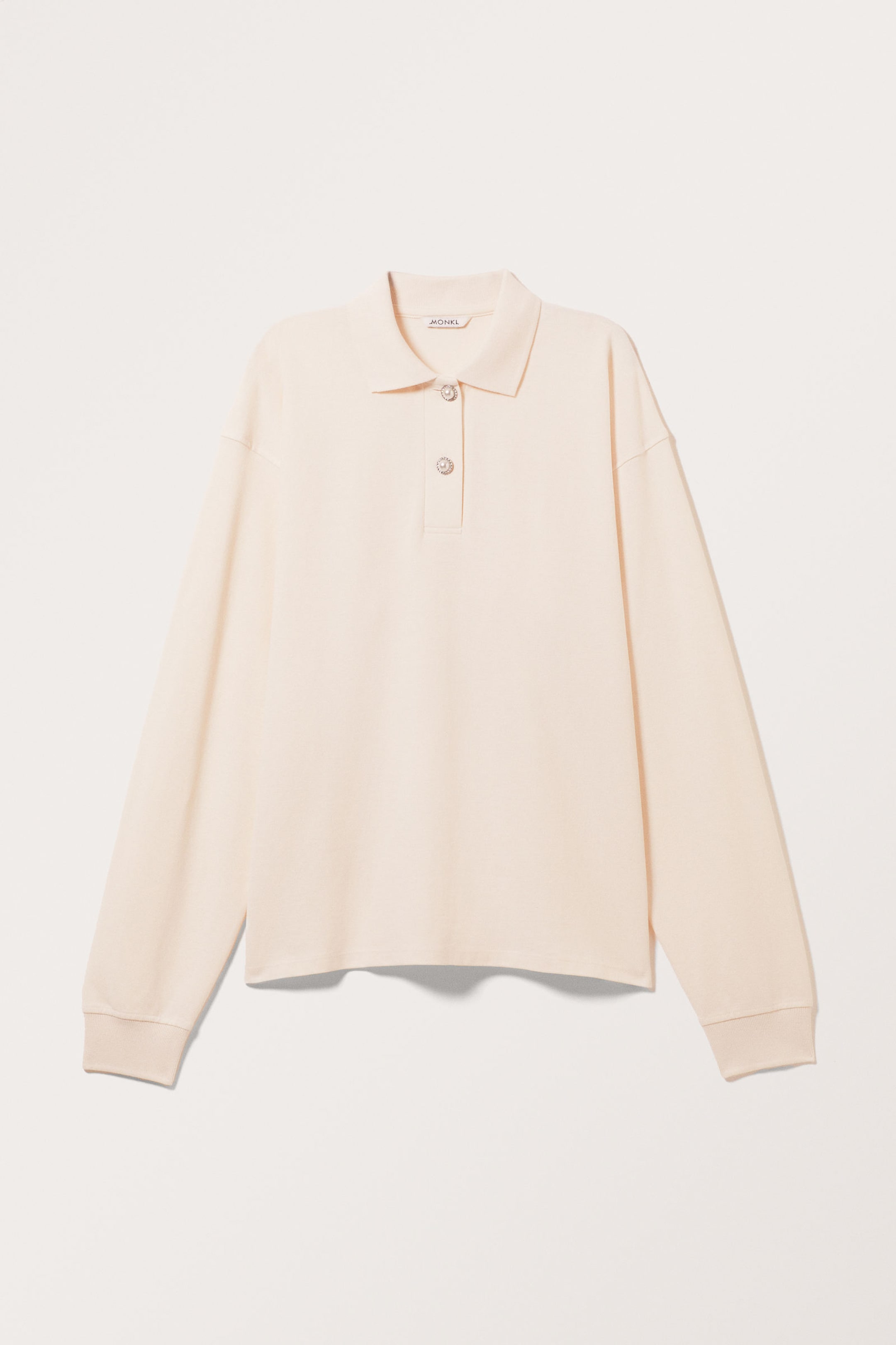 White - Long Sleeve Rugby Polo Top - 4