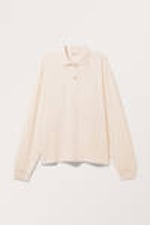 White - Long Sleeve Rugby Polo Top - 4