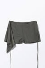 Dark Grey - Mini Wrap Skort - 4