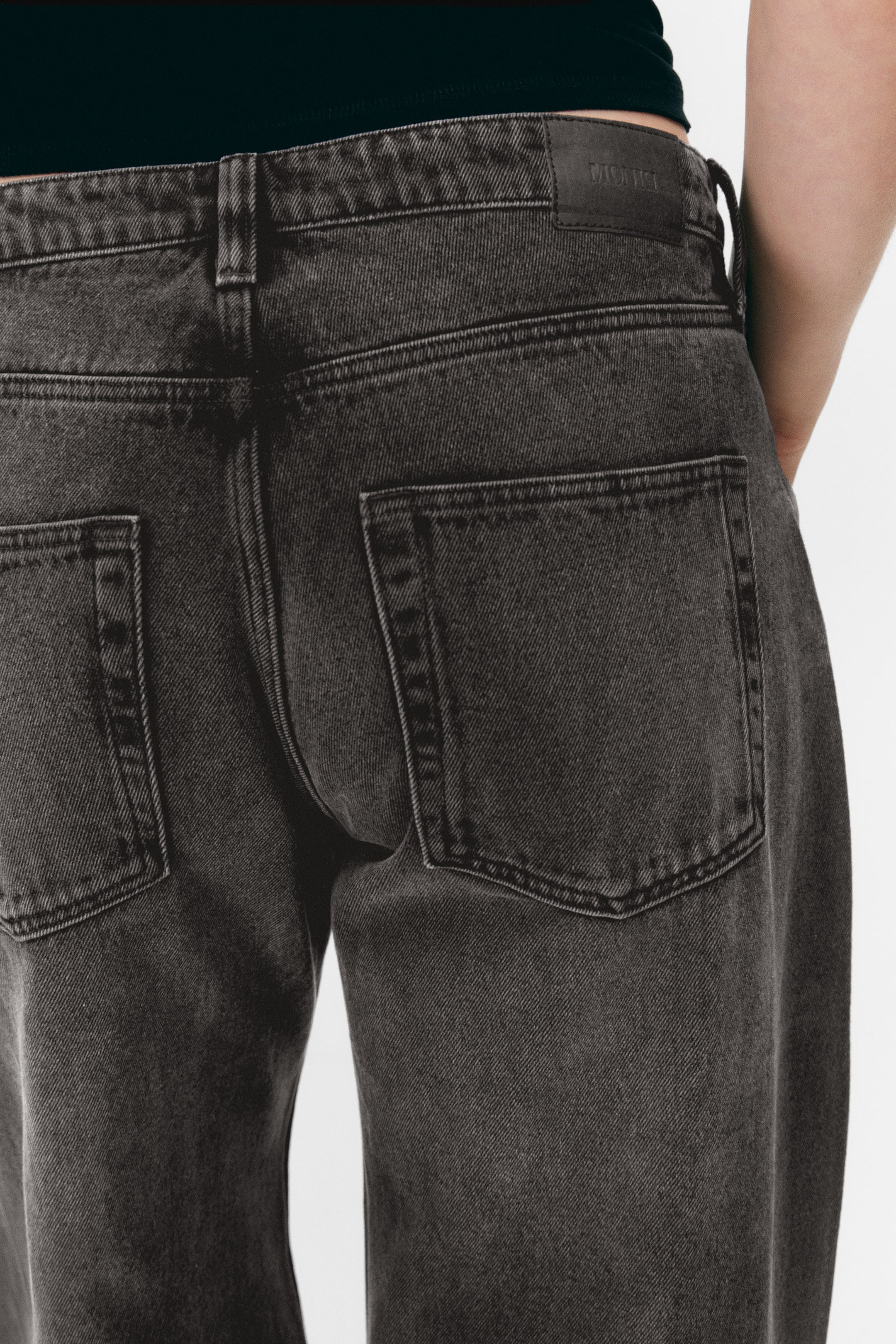 Washed Black - Paz Mid Wide Jeans - 3