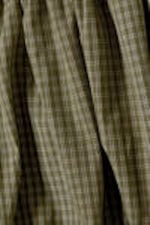 Checked Khaki Green - Balloon Mini Cotton Skirt - 4