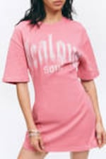 Pink - Jealous Soul - Structured Mini T-shirt Dress - 1