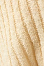 Light Dusty Beige - Knitted Wrap-shaped Asymmetric V-neck Sweater - 5