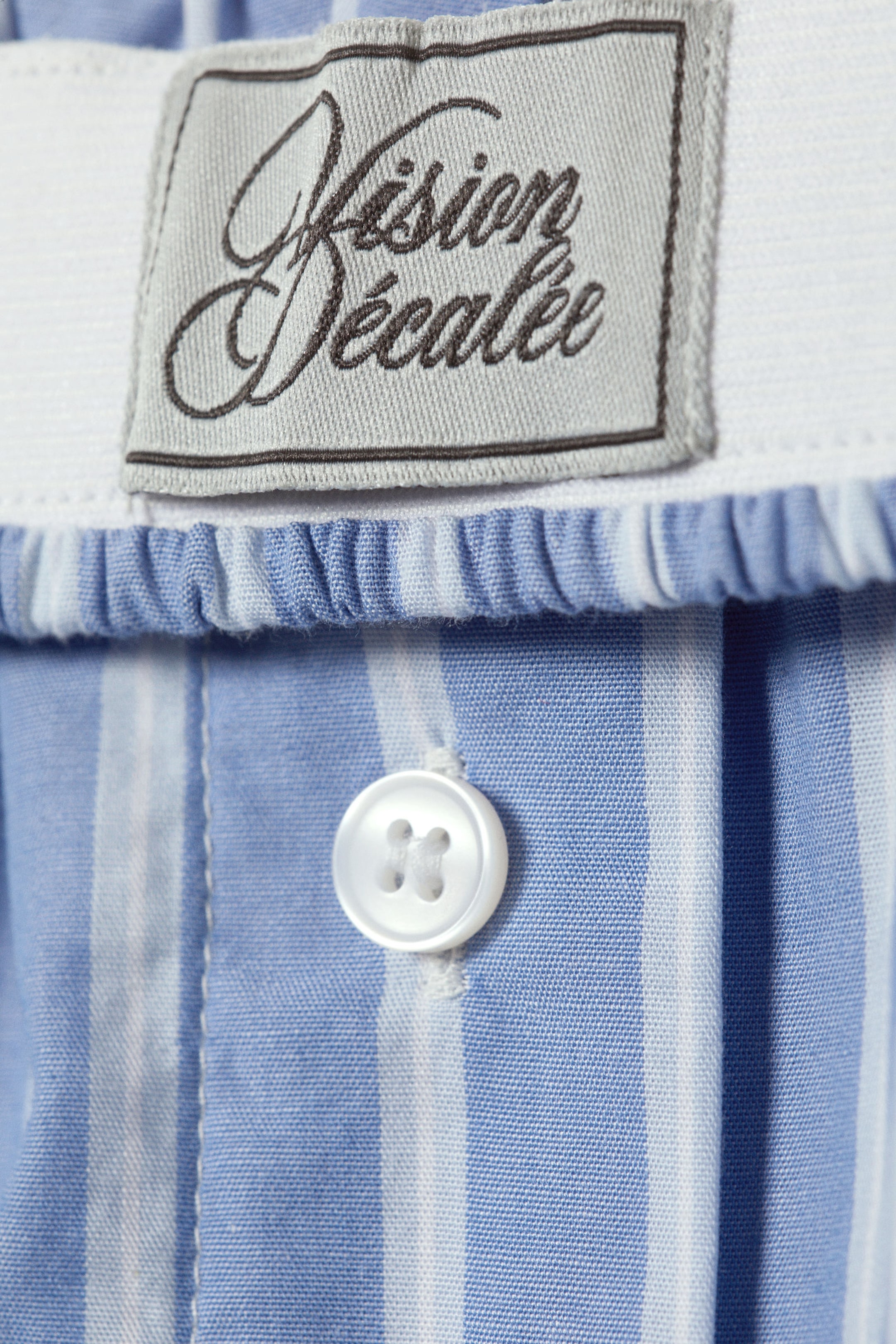 Striped Blue - Relaxed Cotton Boxer Shorts - 6