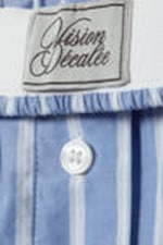 Striped Blue - Relaxed Cotton Boxer Shorts - 6