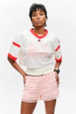 Light Pink - Frilled Lace Mini Shorts - 2