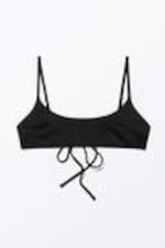Black - Scoop Neck Bikini Top - 3