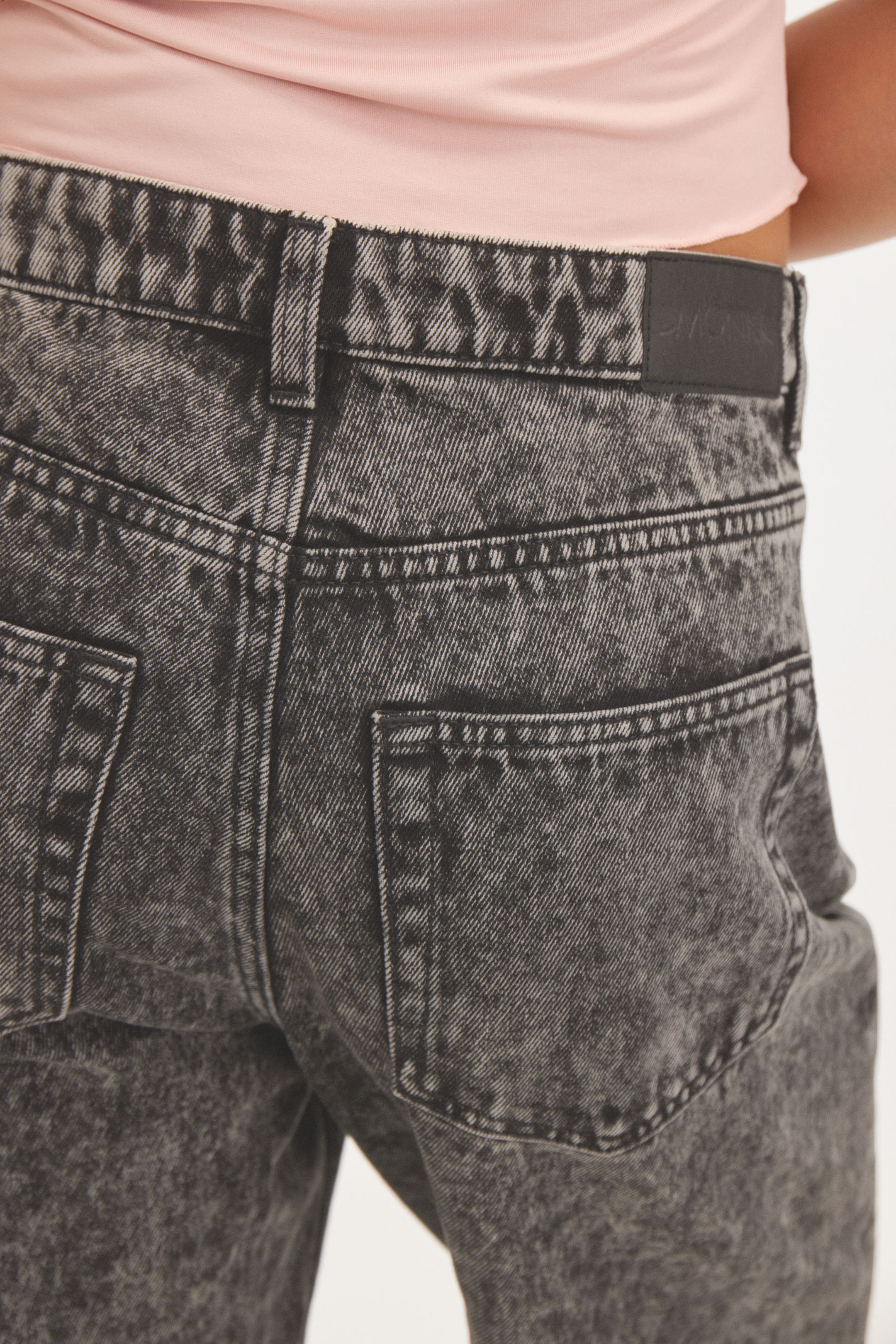 Washed Black - Naoki Low Loose Jeans - 3