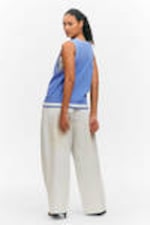 Light Blue & White - 92 - Varsity Knitted Tank Top - 2