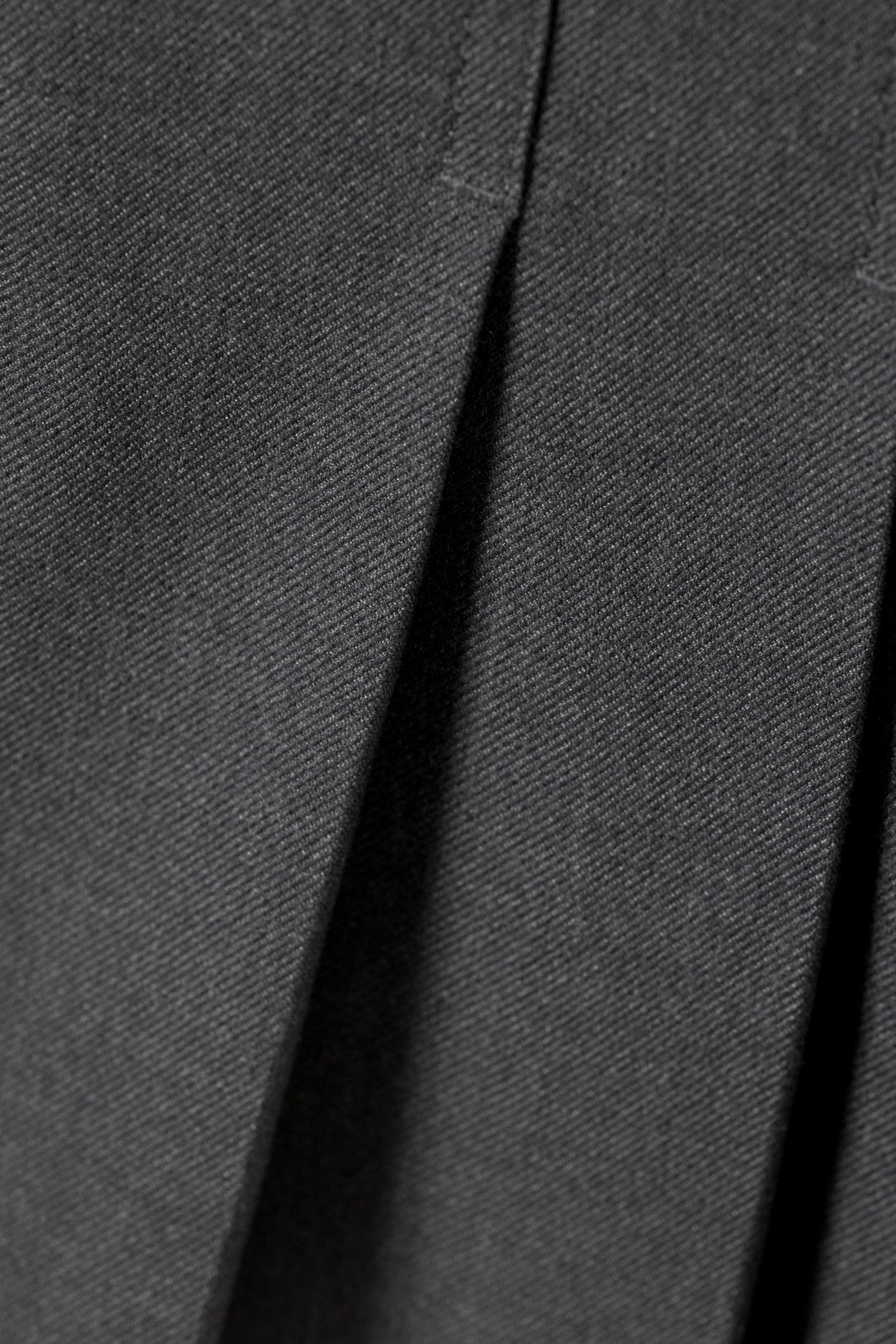 Dark Grey - Belted Pleated Mini Dress - 5