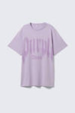 Lilac - Purple Dusk - Oversized Throw-on T-shirt - 4