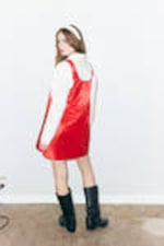 Red - Mini Pinafore Dress - 2