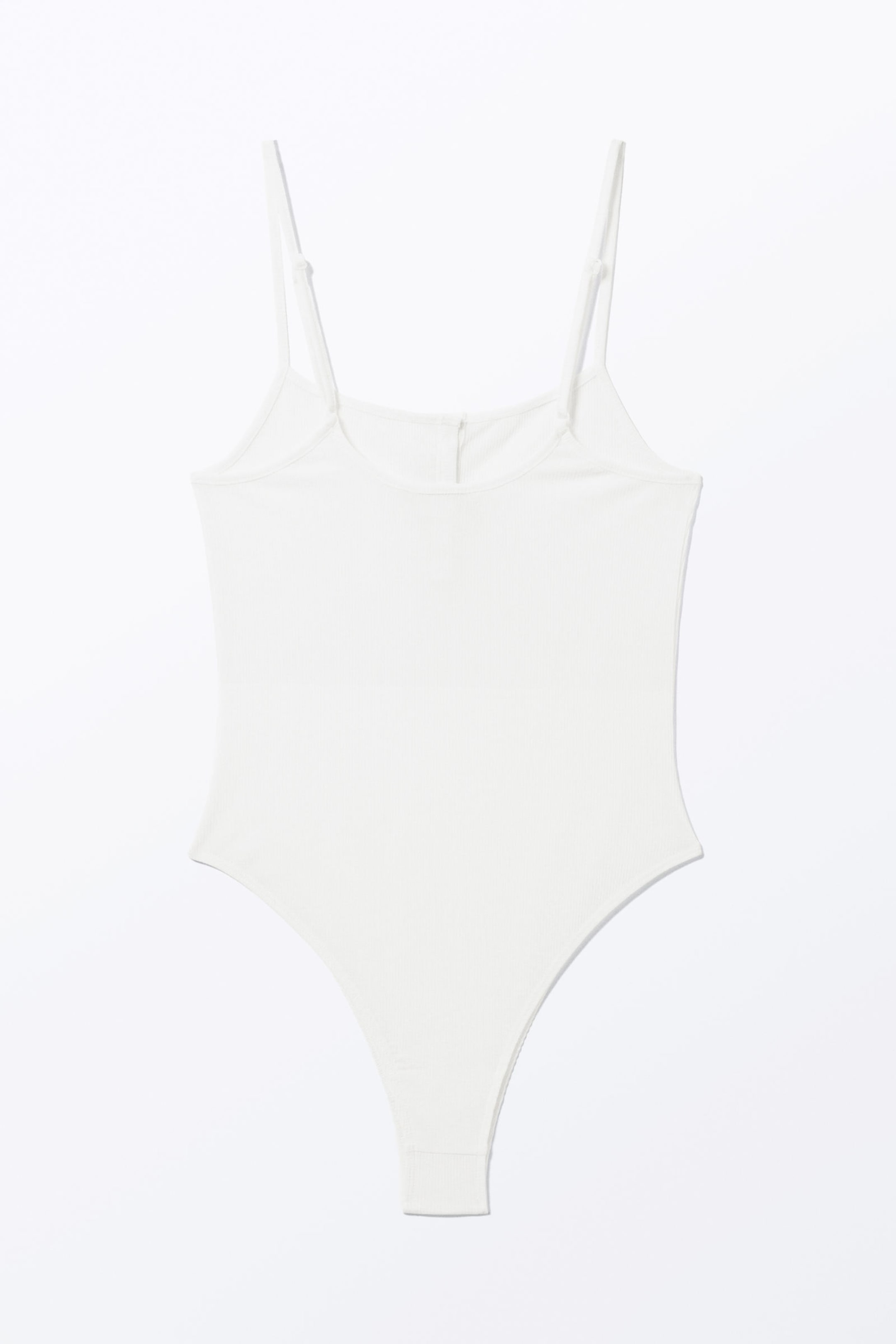 White - Ribbed Bodysuit - 4
