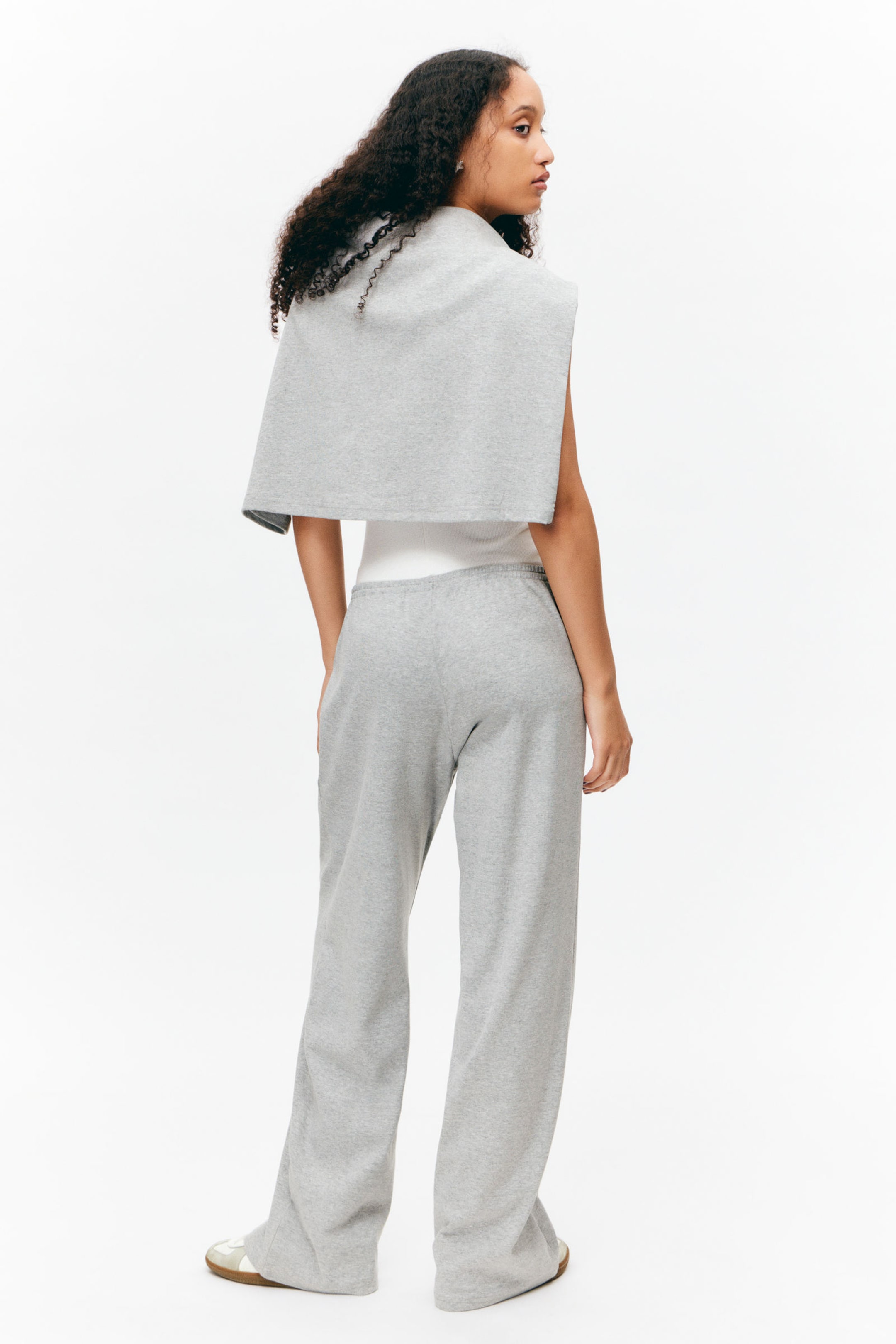 Grey Melange - Relaxed Pyjama Trousers - 2