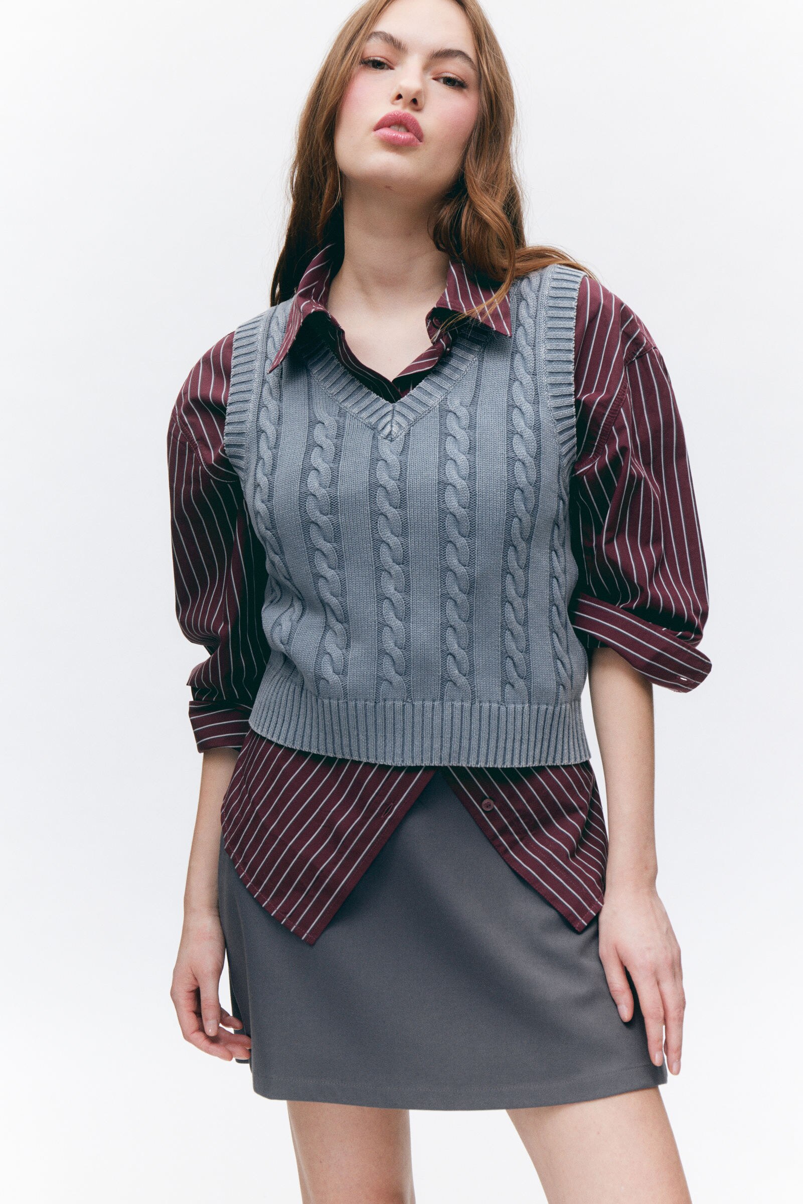 ANDMARY】Monica check mini skirt