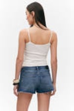 White - Slim Strappy Tank Top - 2