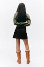 Black - Mini Wrap Skirt - 2