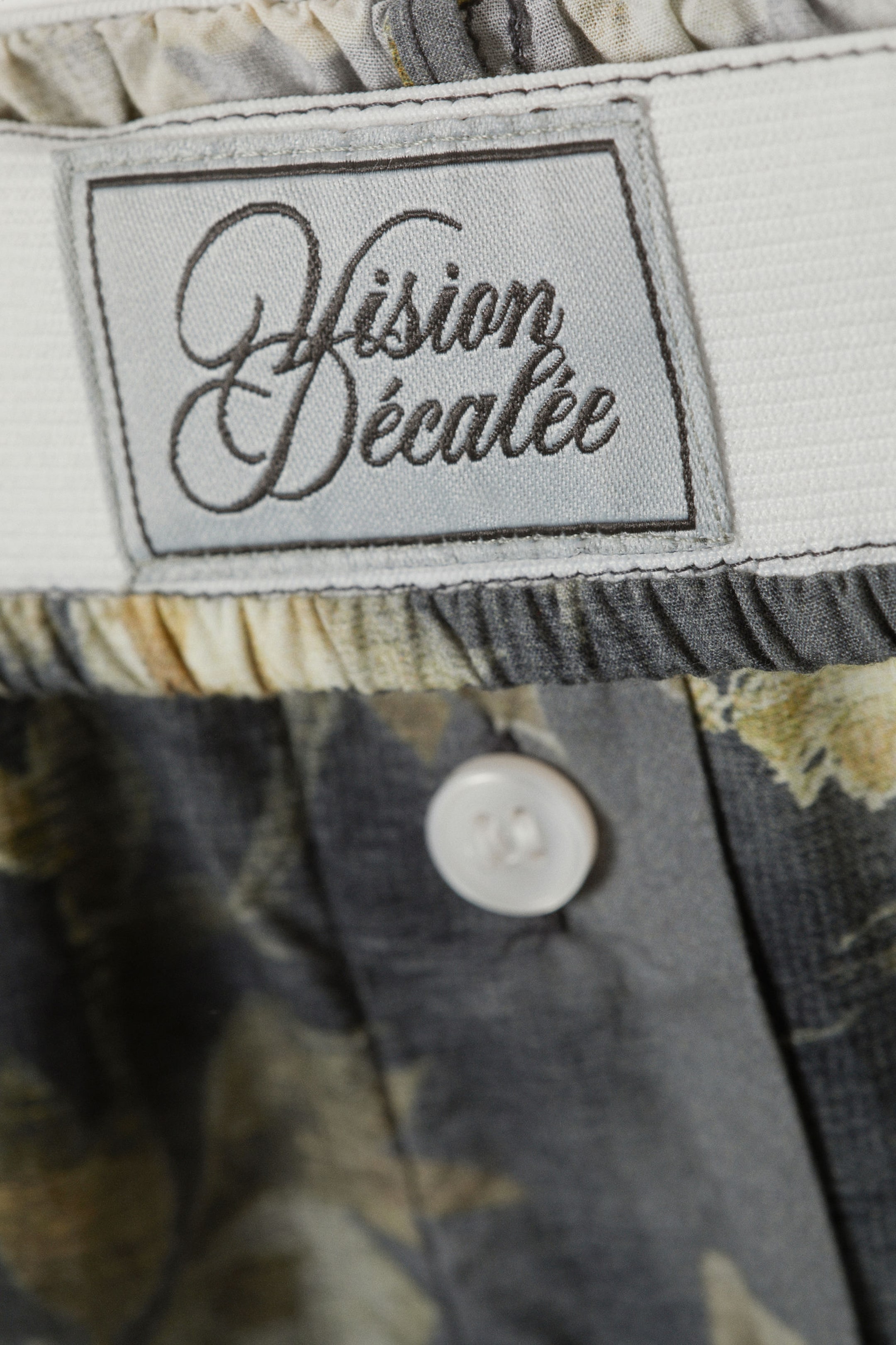 Dark Grey - Dirty Floral - Relaxed Cotton Boxer Shorts - 6