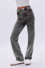 Washed Black - Aimo Mid Straight Jeans - 2