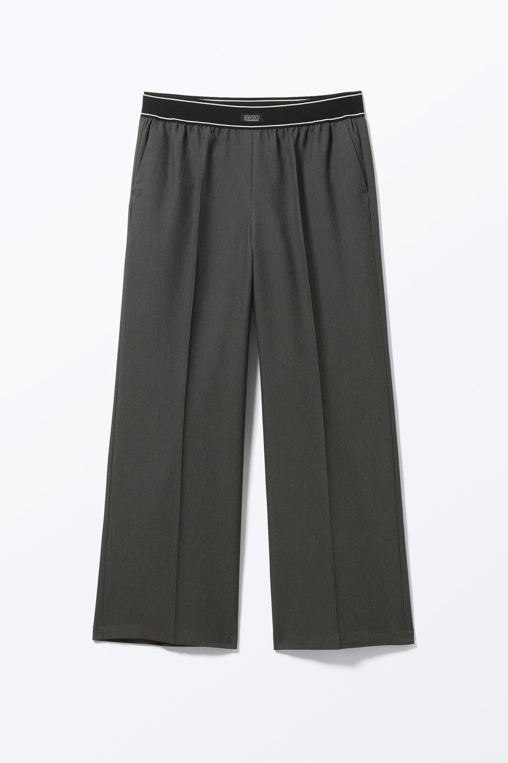 Dark Grey - Loose Elastic Suiting Trousers - 3