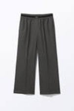 Dark Grey - Loose Elastic Suiting Trousers - 3