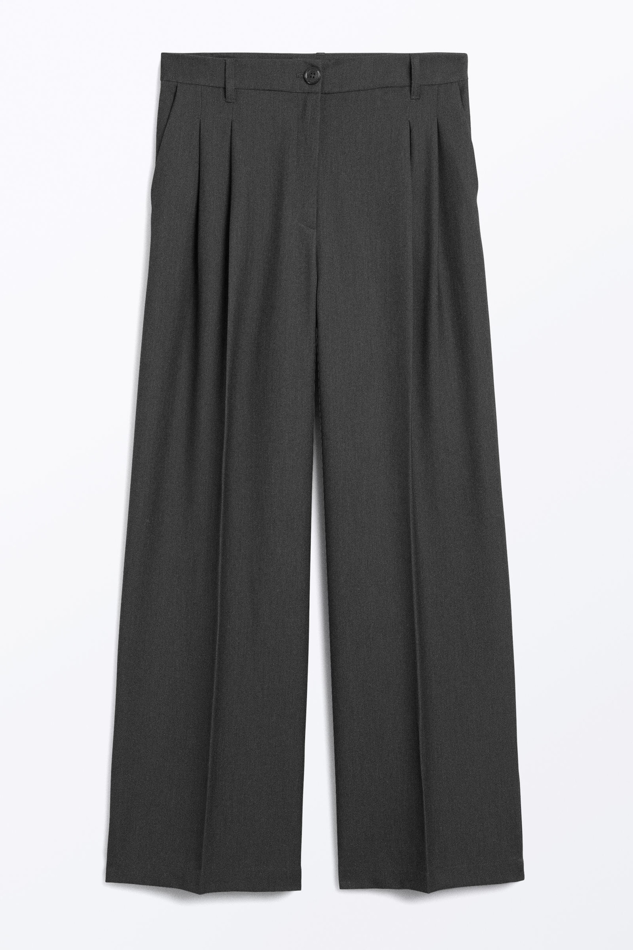 Dark grey - Wide Leg Trousers - 7