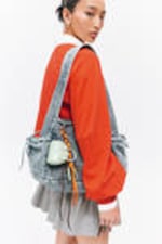 Blue Denim - Rectangular Shoulder Bag - 1