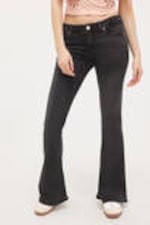 Washed Black - Katsumi Low Waist Flared Jeans - 1