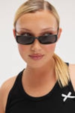 Black - Rectangular Sunglasses - 0