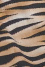 Tiger-striped - Sleeveless Tie Keyhole Top - 4