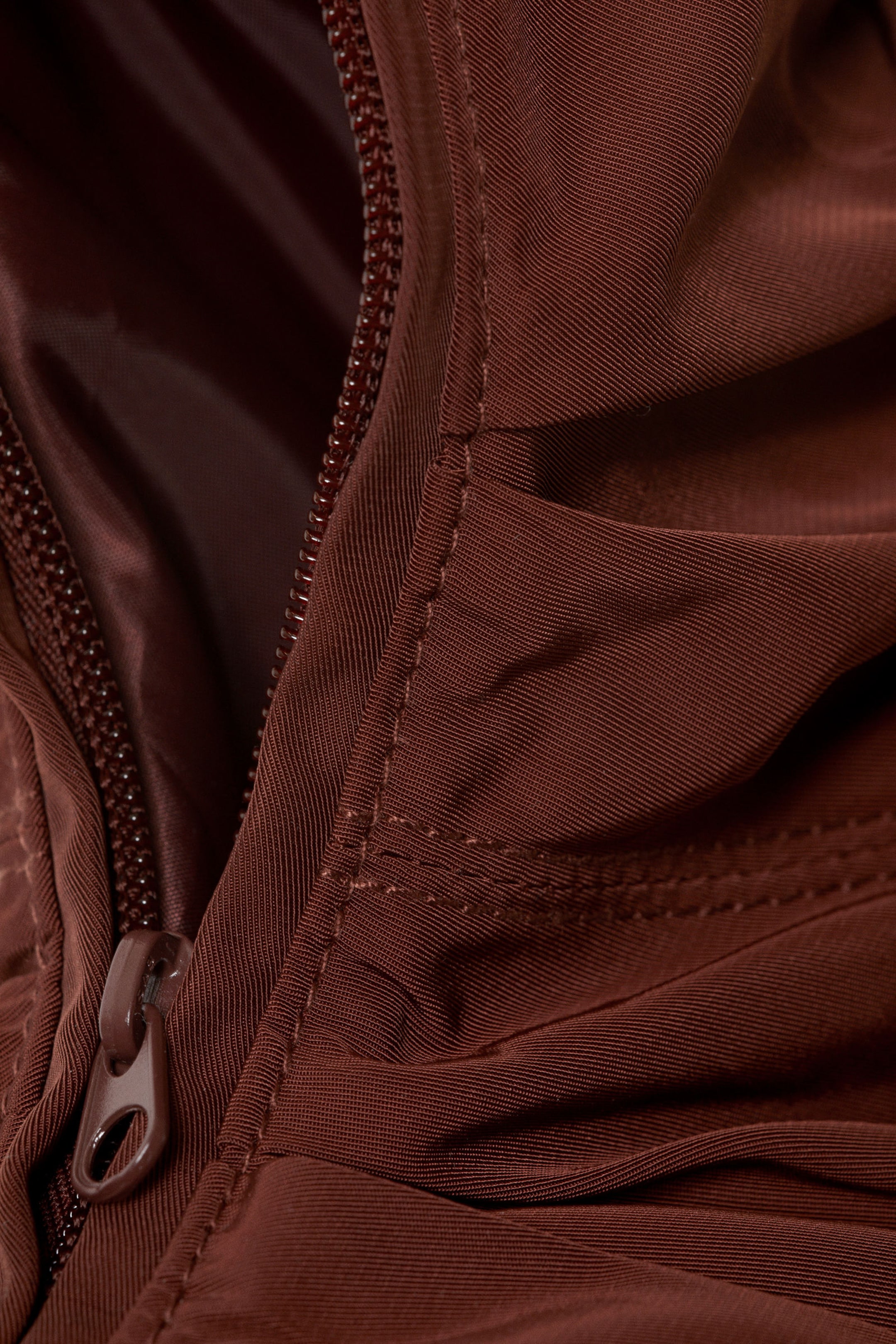 Dark Brown - Ruched Crescent Shoulder Bag - 3