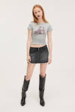 Light Grey - Not Yours - Cropped t-shirt - 1