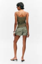 Brown Multi Striped - Slim Strappy Tank Top - 2