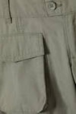 Khaki Green - Ultra-Low Rise Cargo Capri Trousers - 5