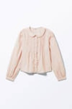 Light Dusty Pink - Boxy Pintuck Poplin Shirt - 3