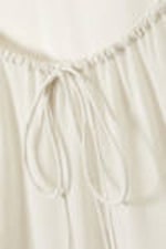 White/Yellow/Brown - Gradient - Tiered Printed Cotton Maxi Dress - 6