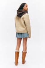 Dusty Beige - Two-way Zip Oxford Jacket - 2