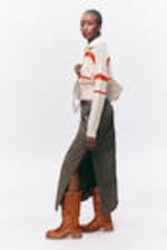 Dark Grey - Convertible Nylon Cargo Skirt - 2