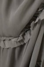 Dusty Grey - Tiered Frilled Maxi Skirt - 4