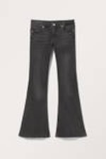 Washed Black - Katsumi Low Waist Flared Jeans - 5