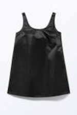 Black - Mini Pinafore Dress - 3