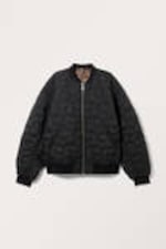 Leopard/Black - Loose Reversible Bomber Jacket - 6