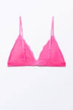 Hot Pink - Soft Padded Triangle Bra - 1